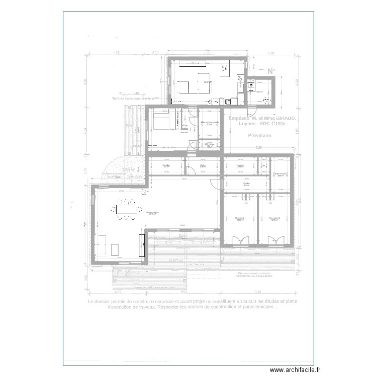 Maison Luynes (Extension). Plan de 14 pièces et 170 m2