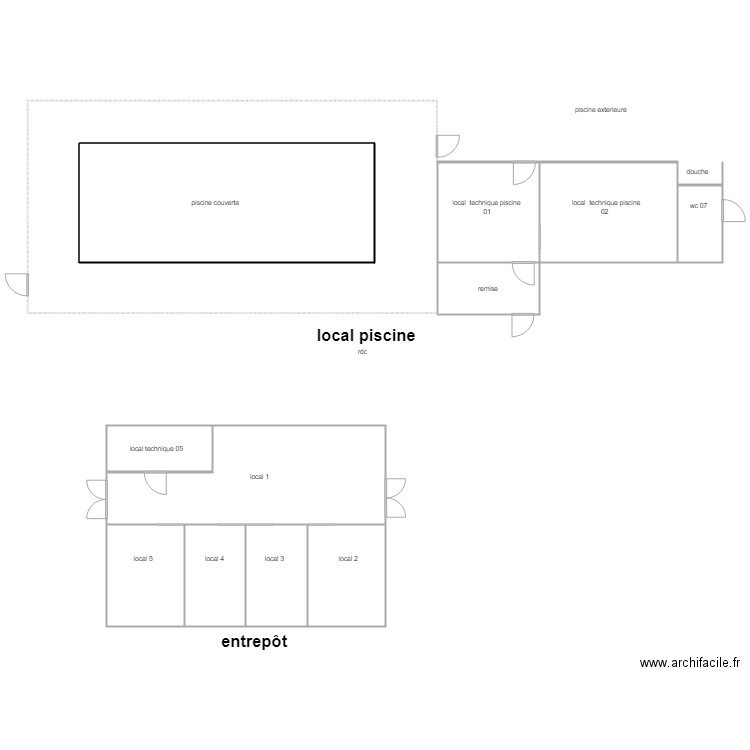 camping belle henriette  entrepot piscine. Plan de 0 pièce et 0 m2