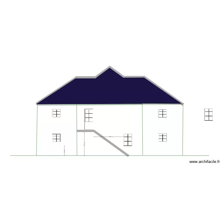 aspect facade sud R+2 . Plan de aspect facade sud R+2 . Plan de