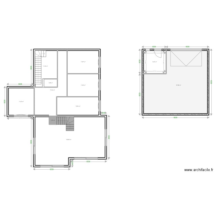 caz. Plan de 0 pièce et 0 m2