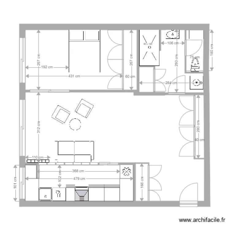 niogret 26 avril wc. Plan de 