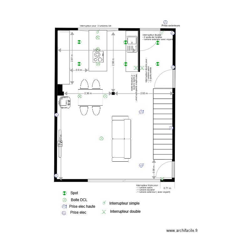 maison avec cuisine elec. Plan de 0 pièce et 0 m2