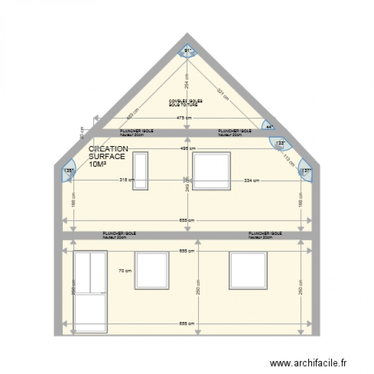 PLAN FACADE 40 BIS. Plan de 0 pièce et 0 m2