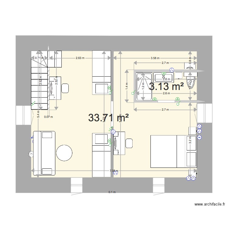 Lovrec mini Drugi Kat podkrovlje. Plan de 0 pièce et 0 m2