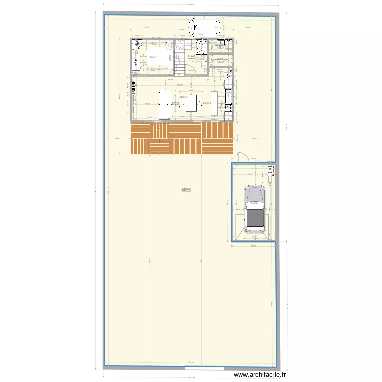 maison 3 chambres 2&ordm; etage. Plan de 