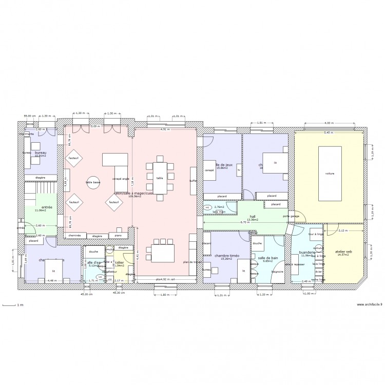 tres grd changement. Plan de 0 pièce et 0 m2