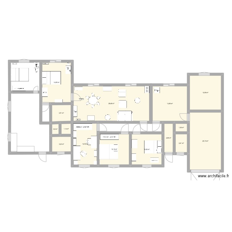 45 quirinal 2. Plan de 15 pièces et 134 m2