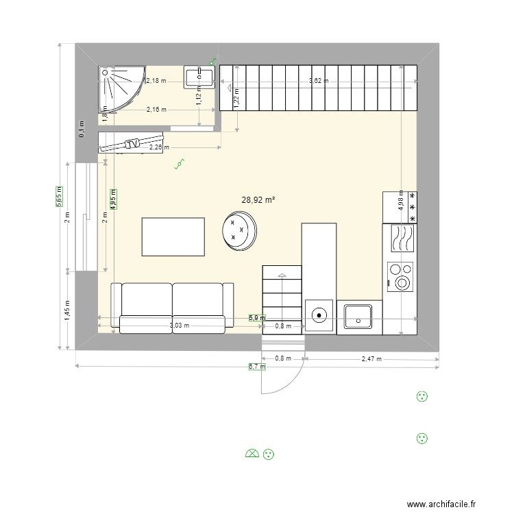 Etage RDC. Plan de 0 pièce et 0 m2