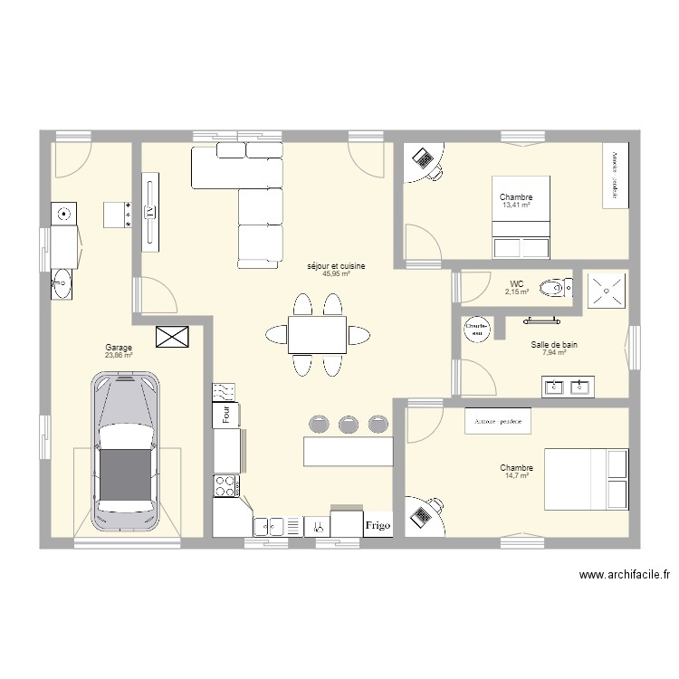 maison T3. Plan de 0 pièce et 0 m2