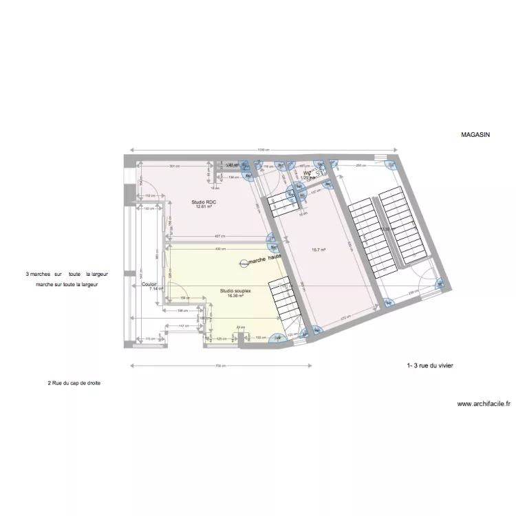  CAMP DE DROITE. Plan de 