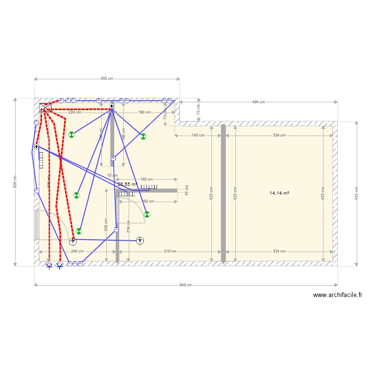 V3 elec Studio. Plan de 0 pièce et 0 m2