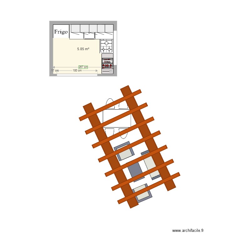 cuisine extérieure. Plan de 0 pièce et 0 m2