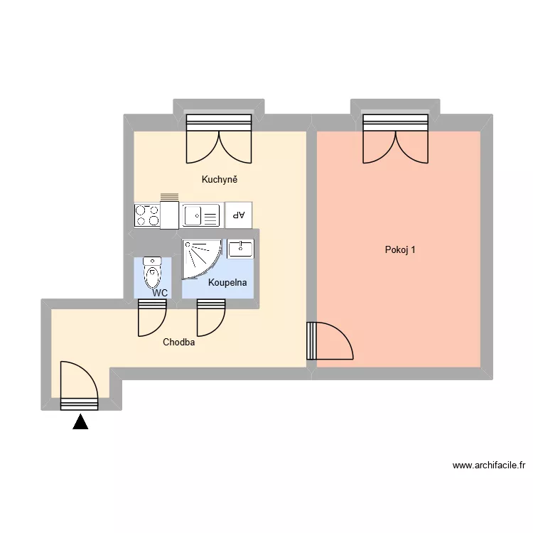 N&aacute;dražn&iacute; 2397, byt 17. Plan de 11  et 161 m²