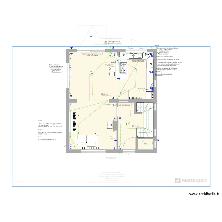 T.Lefebvre Crupet. Plan de 16 pièces et 233 m2