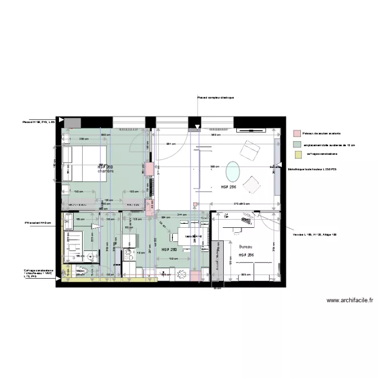 Plan projet d&eacute;finitif local Sarah Schneider modifi&eacute; le 20 12 17. Plan de 