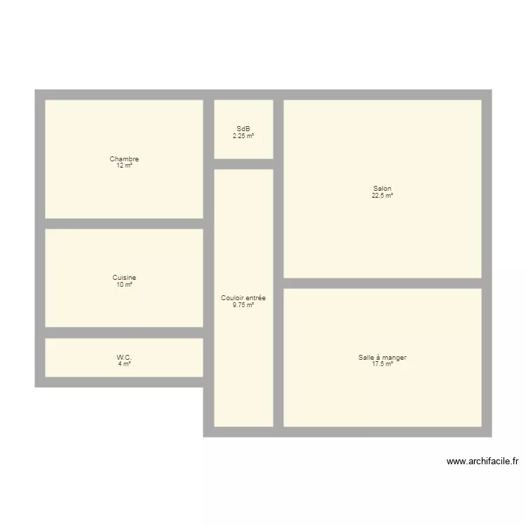 New Appartement T3. Plan de 