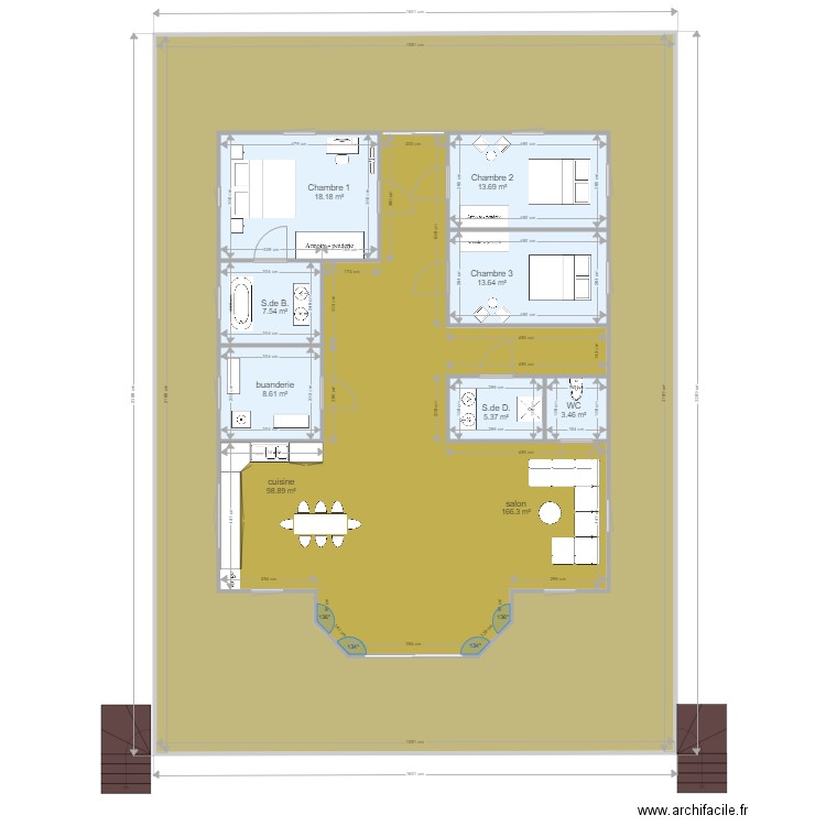 Maison 1. Plan de 0 pièce et 0 m2