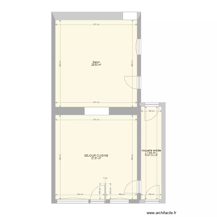 CHAUVOT VALENCAY ouverture porteur. Plan de 