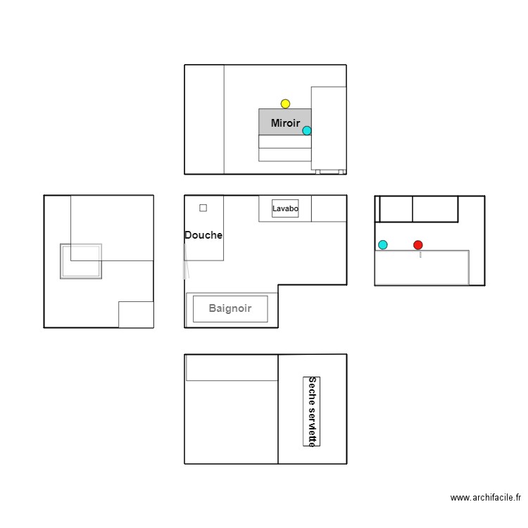 Salle de bain. Plan de 0 pièce et 0 m2