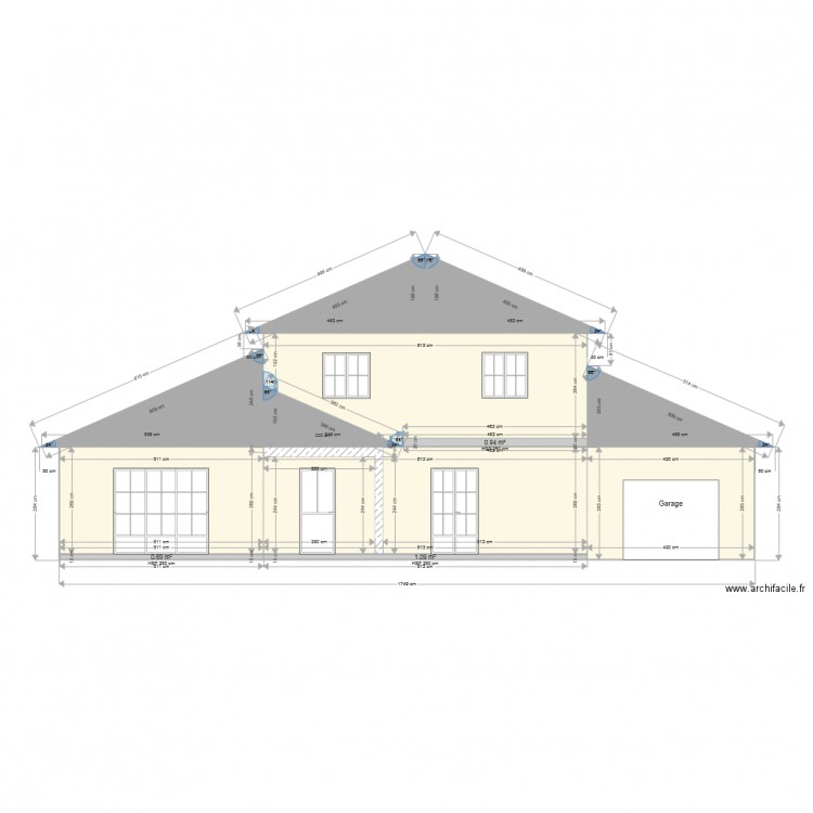 plan de facade4. Plan de 0 pièce et 0 m2