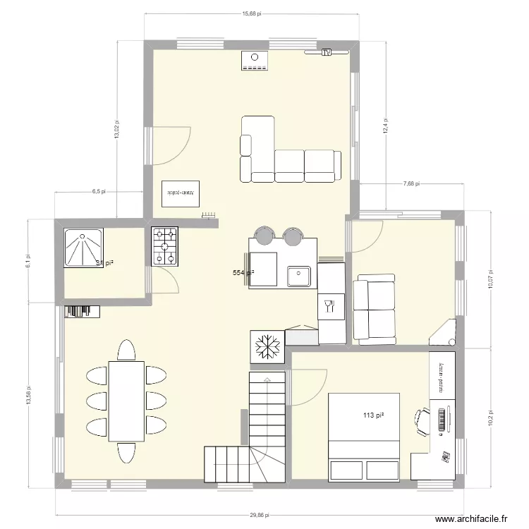 chalet2. Plan de 