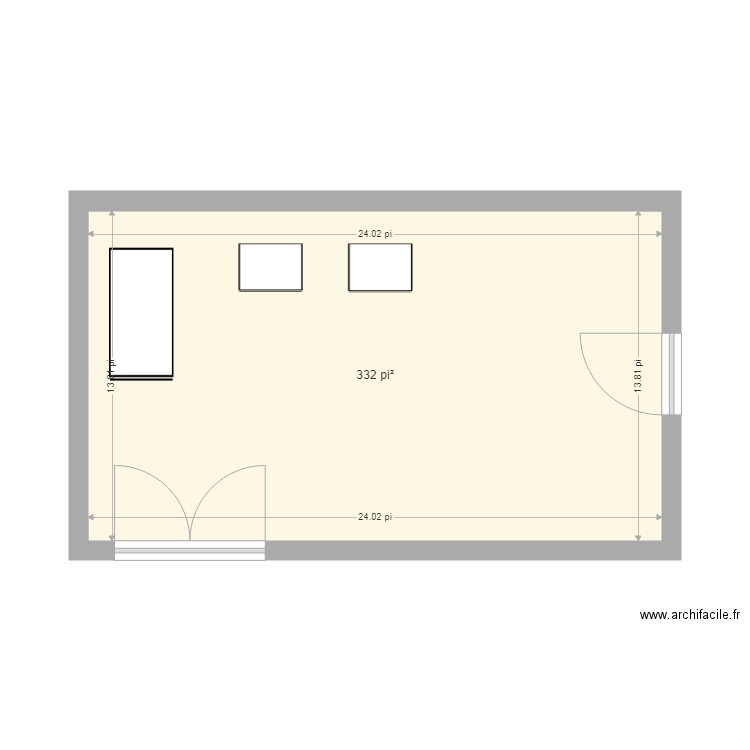 Salle mécanique CESAM. Plan de 1 pièce et 31 m2