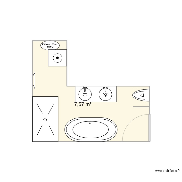 SDB. Plan de 0 pièce et 0 m2