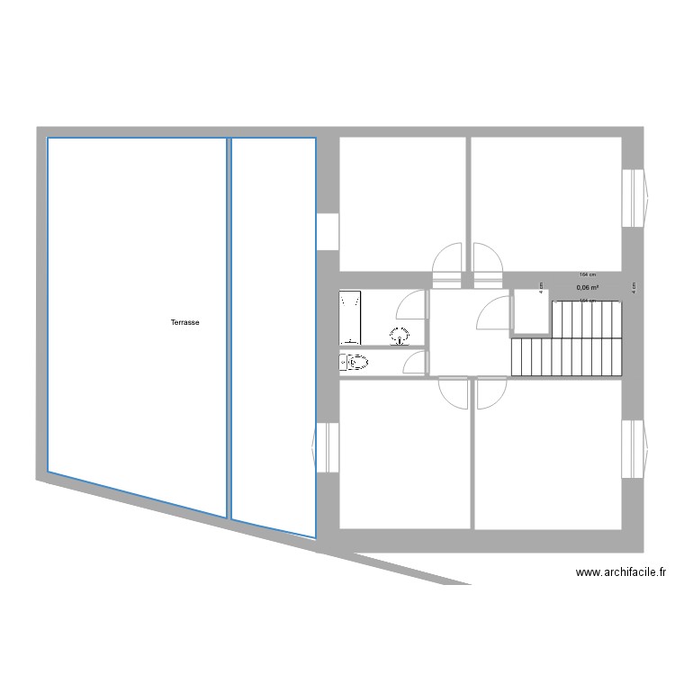 Maison etage. Plan de 10 pièces et 115 m2