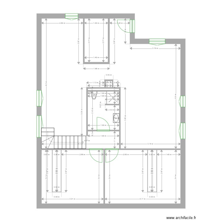 MALET etage existant. Plan de 0 pièce et 0 m2