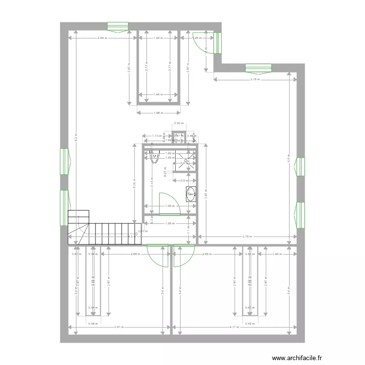 MALET etage existant. Plan de MALET etage existant. Plan de