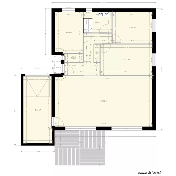 Projet en cours. Plan de 