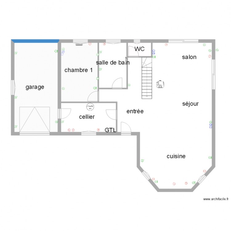 samson RdC prise de courant. Plan de 0 pièce et 0 m2