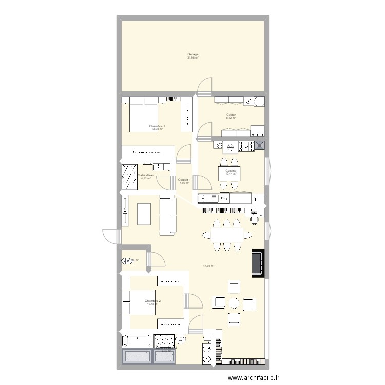 plan papi et mami v2. Plan de 0 pièce et 0 m2