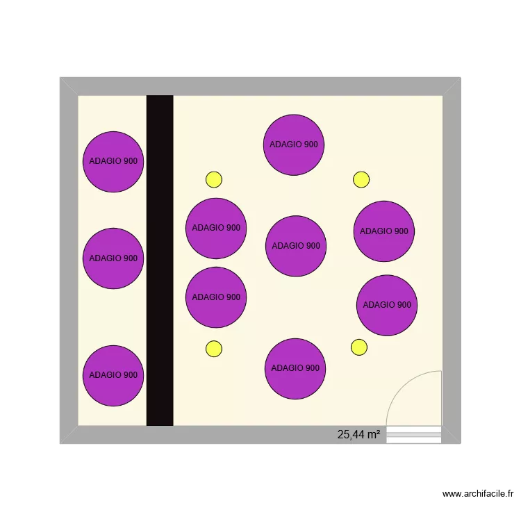 SALLE COWORKING - DSDEN. Plan de 