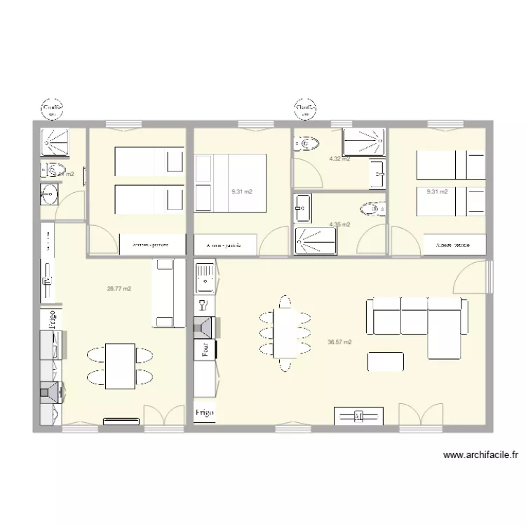 Locations Al&eacute;ria Phenix 2. Plan de 