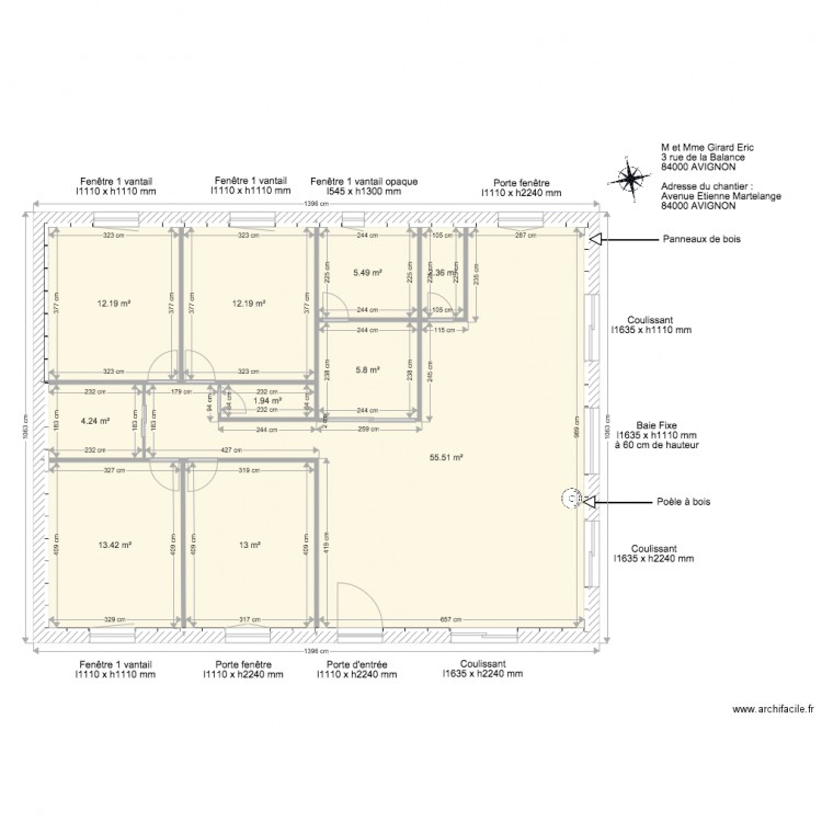 PLAN MAISON Homelib. Plan de 0 pièce et 0 m2