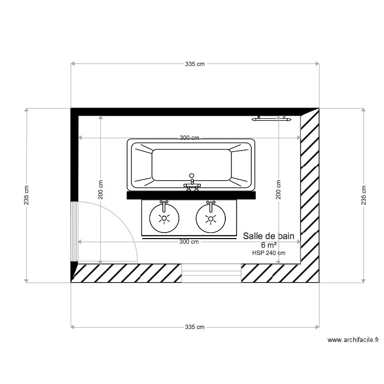 salle de bain 6M2 2EM. Plan de 0 pièce et 0 m2