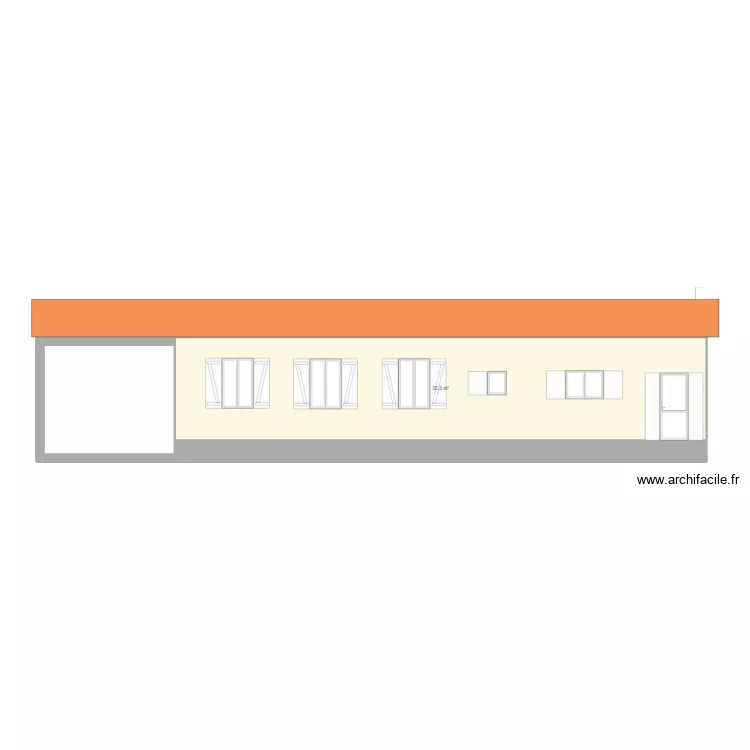 fa&ccedil;ade sud. Plan de 