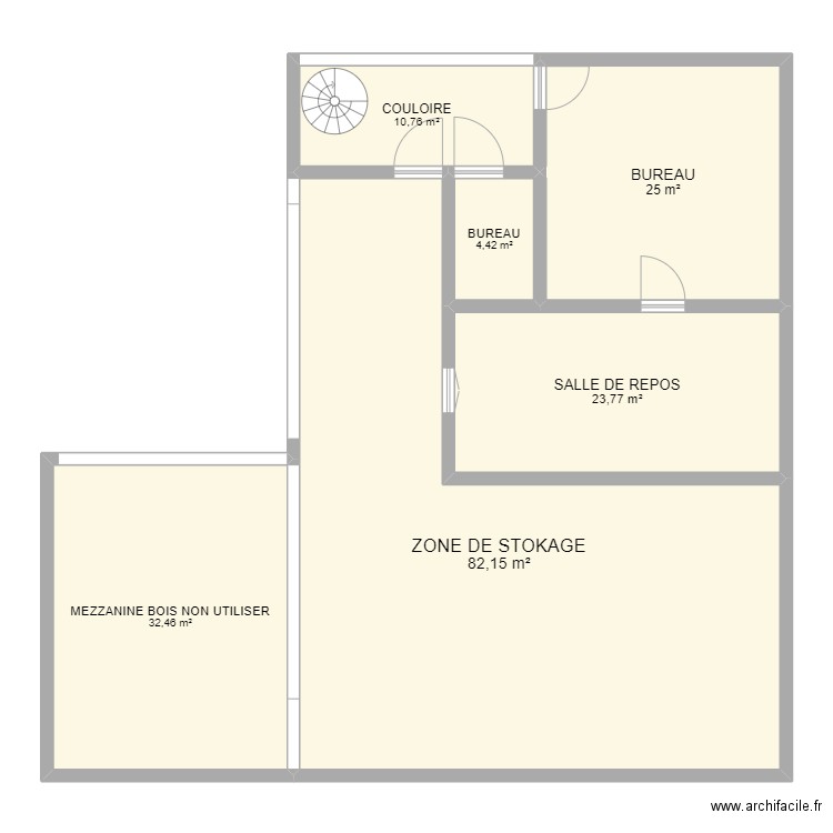 Plan Mezzanine. Plan de 0 pièce et 0 m2