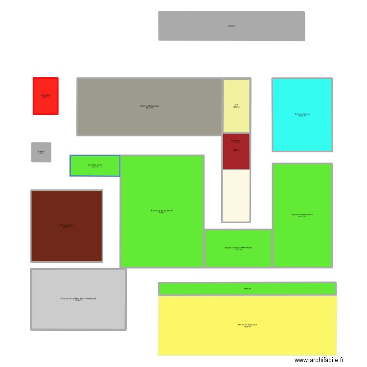 Terrain Madeleine 3. Plan de 16 pièces et 469 m2