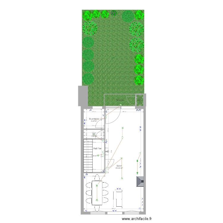 1er 49MC Reno elec V2. Plan de 6 pièces et 67 m2