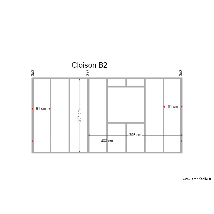 plan ataihoe cloison B2. Plan de 0 pièce et 0 m2