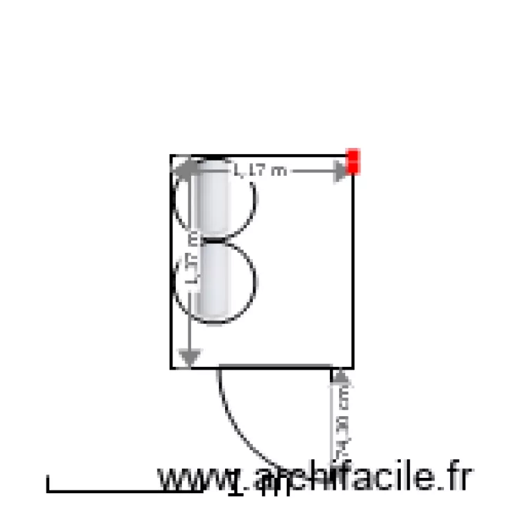 local vide ordures 530 porte ext&eacute;rieure. Plan de 