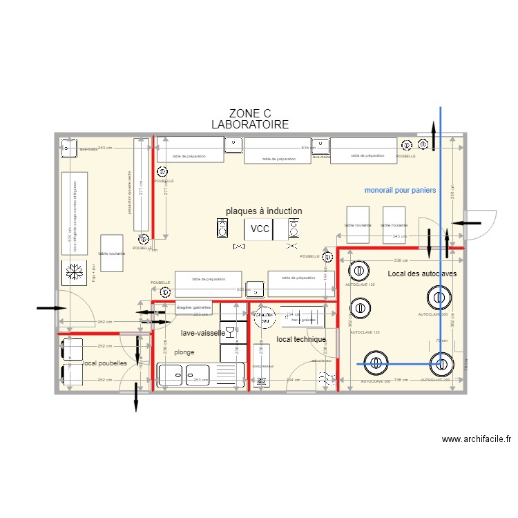 LABORATOIRE   aménagement ZONE C rev 23 oct 18 coté. Plan de 0 pièce et 0 m2