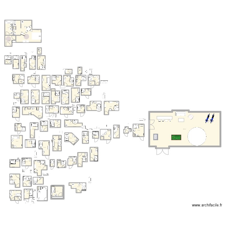 Marlène Adapt. Plan de 82 pièces et 376 m2