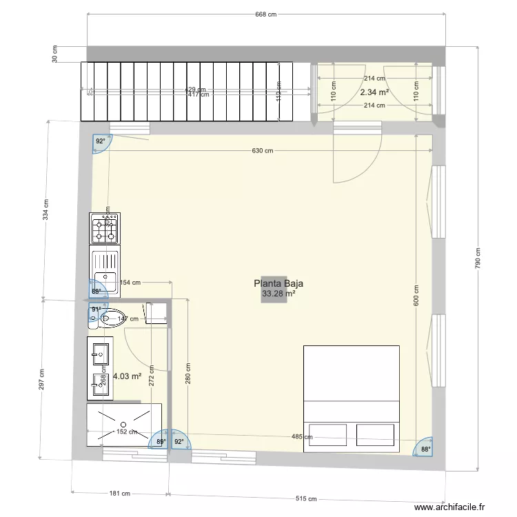 Planta Baja Project muebles. Plan de Planta Baja Project muebles. Plan de