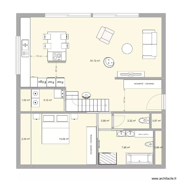 mini a frame. Plan de 