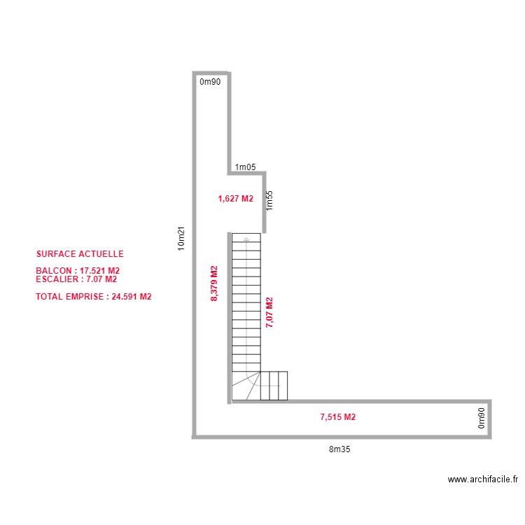 PLAN extérieur cotations. Plan de 0 pièce et 0 m2