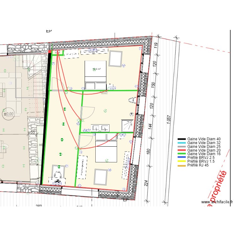 Sandra et Max Diam 20 Etage. Plan de 11 pièces et 182 m2