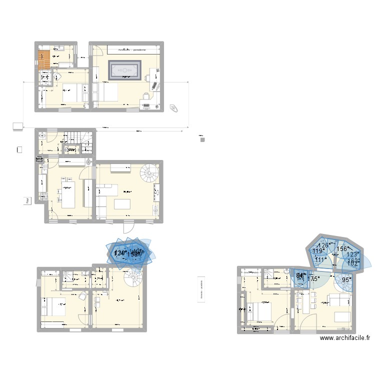 rochegude cb 0821 sas entree. Plan de 21 pièces et 165 m2